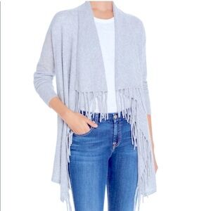 C BY BLOOMINGDALE’S 100% Cashmere Open Front Sweater, gray